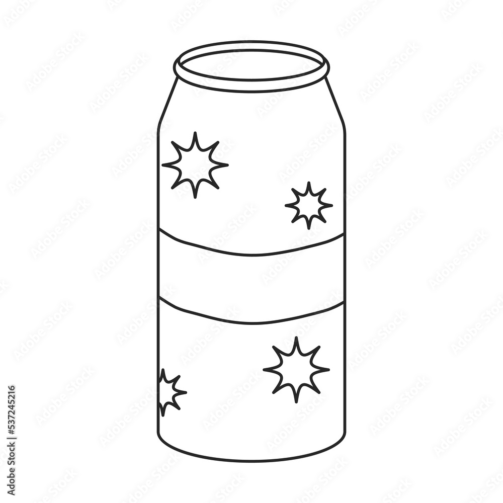 Fototapeta premium Bottle of soda vector icon.Outline vector icon isolated on white background bottle of soda.