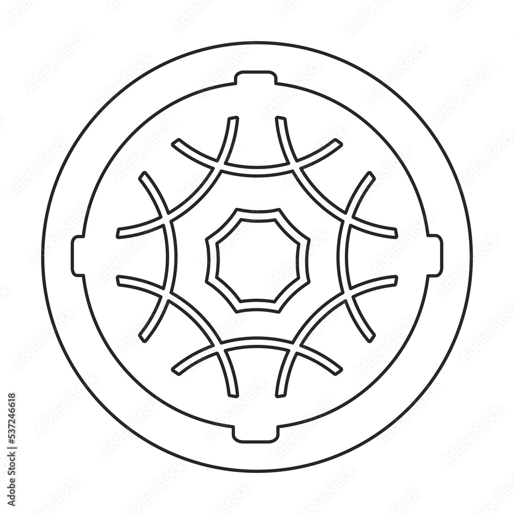Manhole sewer vector outline icon. Vector illustration hatch street on white background. Isolated outline illustration icon of manhole sewer . Manhole sewer vector outline icon. Vector illustration hatch street on white background. Isolated outline illustration icon of manhole sewer .