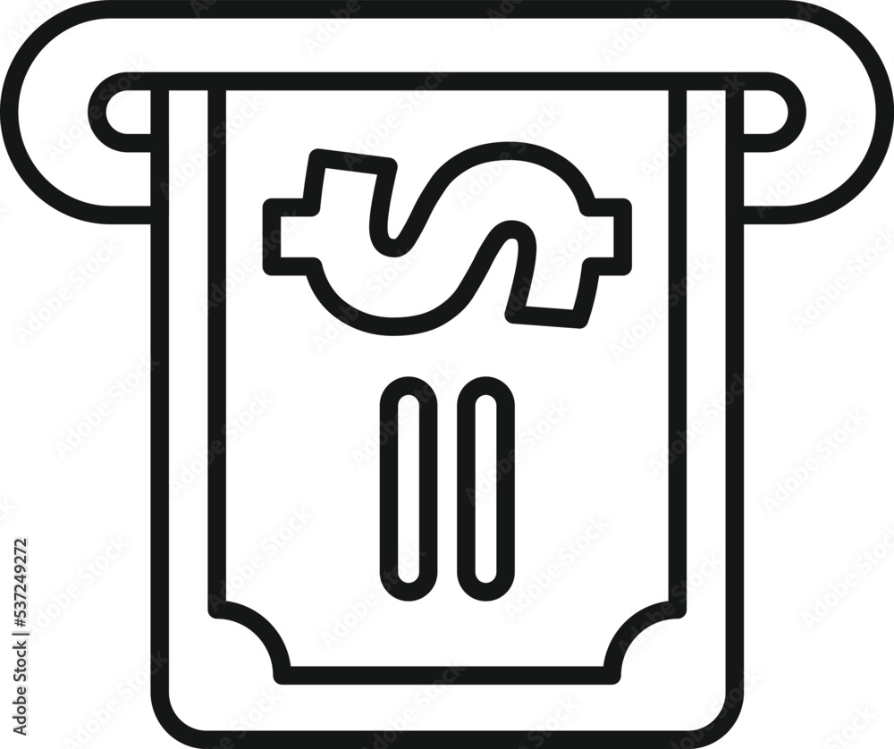 Atm cash icon outline vector. Money transfer. Mobile bank Atm cash icon outline vector. Money transfer. Mobile bank