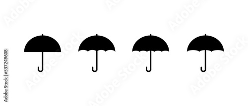 black umbrella isolated on white background. umbrella icon in black style.