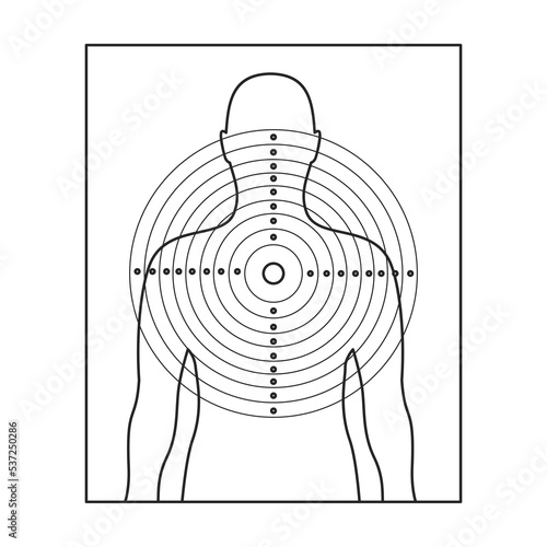 Target man vector icon.Outline vector icon isolated on white background target man .