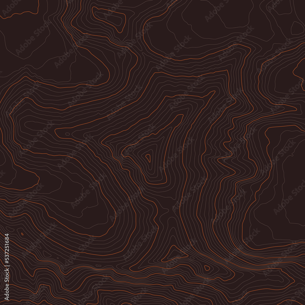 Vector brown background with black textured topographical contour of Mount Everest Vector brown background with black textured topographical contour of Mount Everest