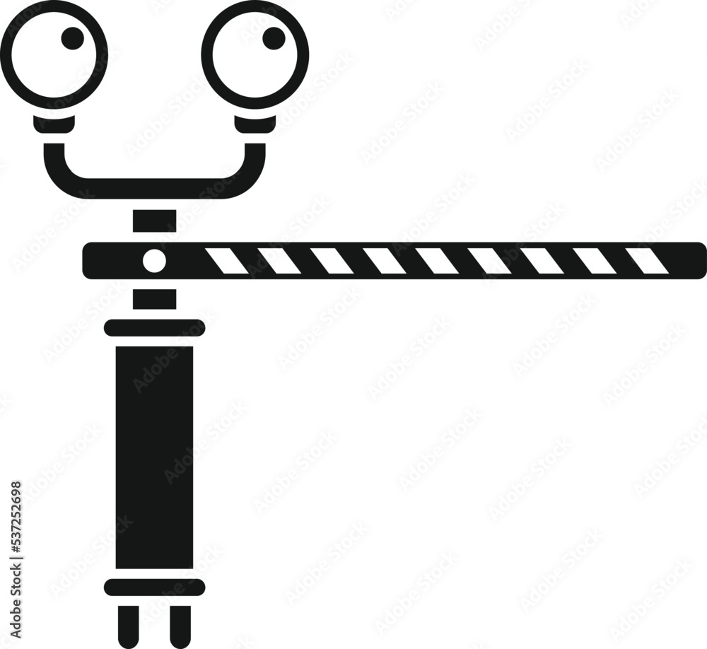 Danger barrier icon simple vector. Train road. Open control Danger barrier icon simple vector. Train road. Open control