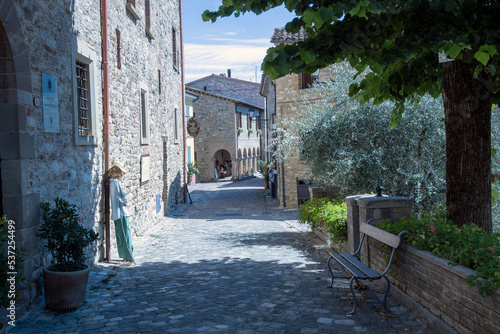 Frontino, (PU), Italy - August 10, 2022: Frontino town, Pesaro Urbino, Marche, Italy, Europe.. photo