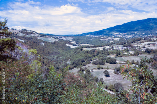 Frontino   PU   Italy - August 10  2022  Hills near Frontino  Pesaro Urbino  Marche  Italy  Europe..