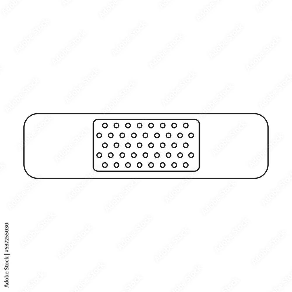 Bandage vector outline icon. Vector illustration bandage on white background. Isolated outline illustration icon of band .