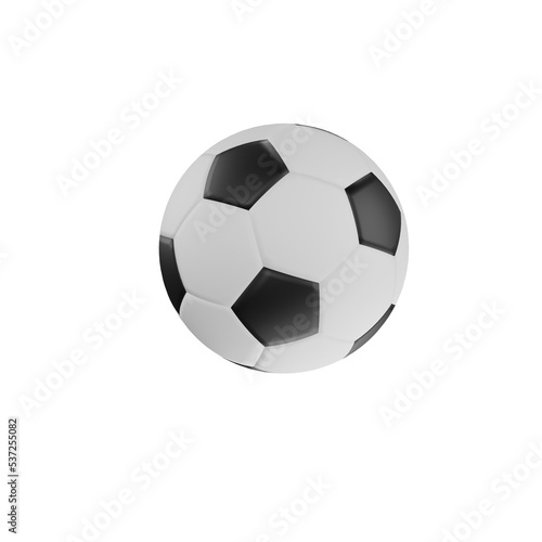3d icon soccer ball isolated on white