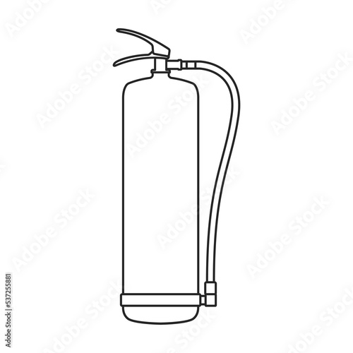 Extinguisher vector icon.Outline vector icon isolated on white background extinguisher .