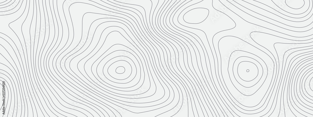 Gray and white wavy abstract topographic map contour, lines Pattern background. Topographic map and landscape terrain texture grid. Wavy banner and color geometric form. Vector illustration. Gray and white wavy abstract topographic map contour, lines Pattern background. Topographic map and landscape terrain texture grid. Wavy banner and color geometric form. Vector illustration.