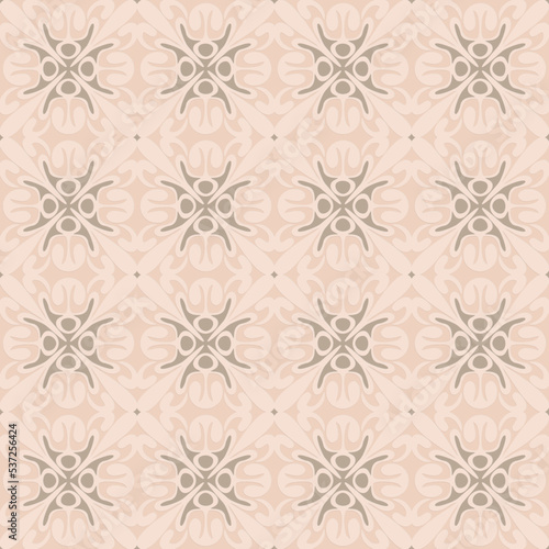 Gray beige carved arabic style seamless pattern, oriental motif elegant pattern for design and decoration