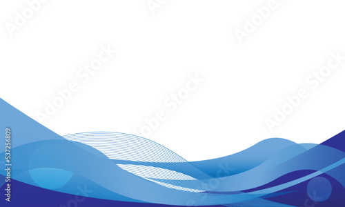 Abstract blue wave curve background template