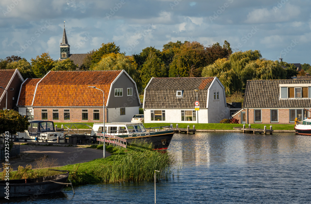 Dutch village Broek op Langedijk in Province North Holland