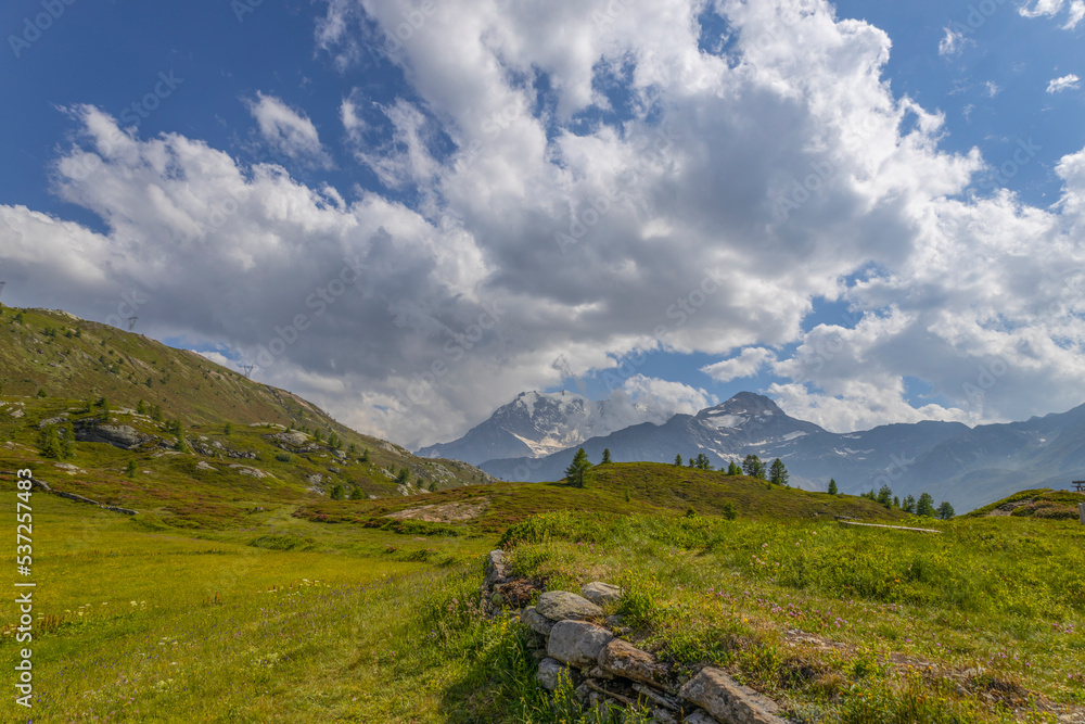 Fototapeta premium Alpine landscape at the Simplon pass, Switzerland