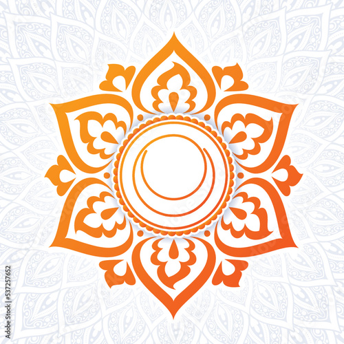 Swadhisthana chakra colorful symbol icon. Sacral Chakra.