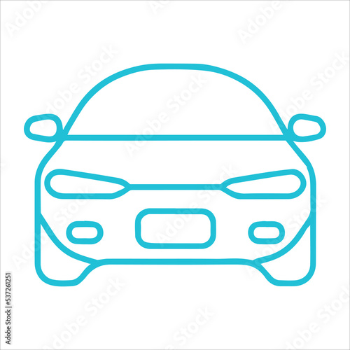 Free Download Pictogram of car. Vector icon of vehicle. Outline stroke of transport sign. Automobile thin linear element. Logo silhouette of minimal car. Transportation button. Isolated on white background. - GFXLoad