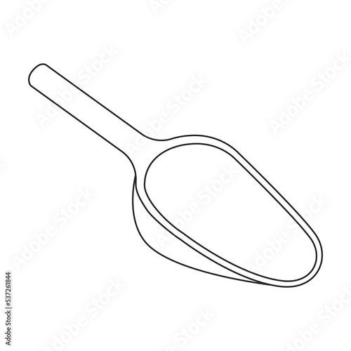 Scoop vector icon.Outline vector icon isolated on white background scoop.