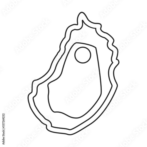 Oyster vector icon.Outline vector icon isolated on white background oyster.