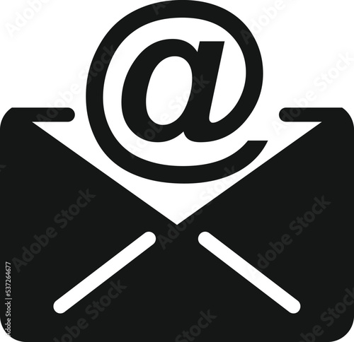 Send mail icon simple vector. Contact call. Email info