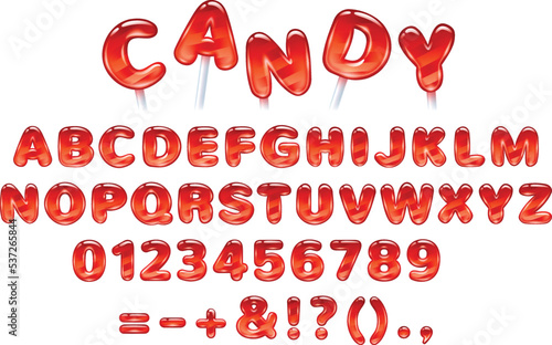 Hard candy abc vector illustration. Sweets letters design.