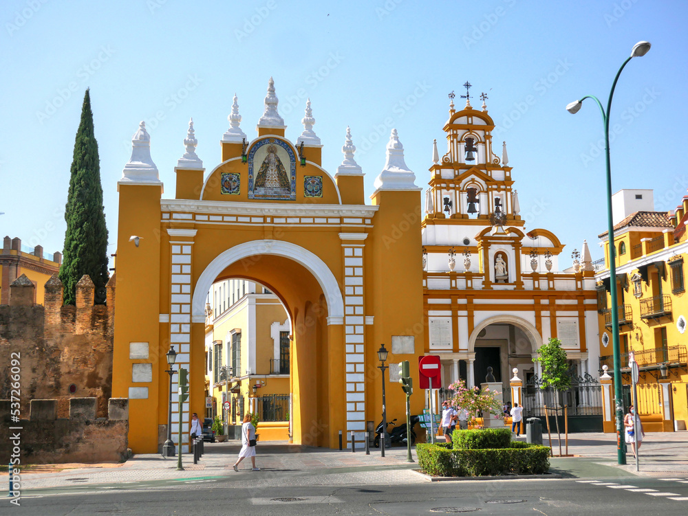 Sevilla, Spain. Points of interest, architecture and attractions of Seville, the pearl of Andalusia
