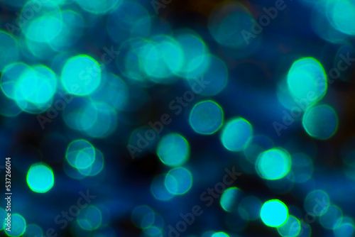 Abstract background blurred bokeh defocused night lights. © Elena