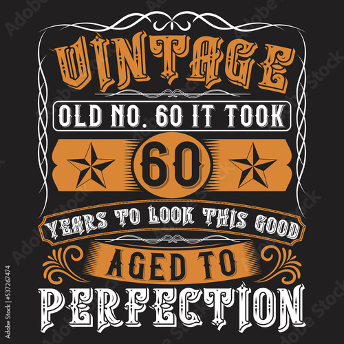 Vintage Birthday  t shirt design with Birthday elements or Hand drawn Birthday typography design
