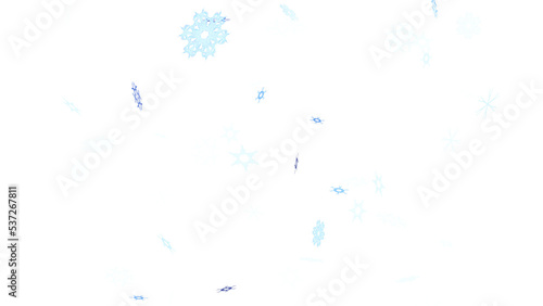 Whimsical frosty isolated snowflakes 