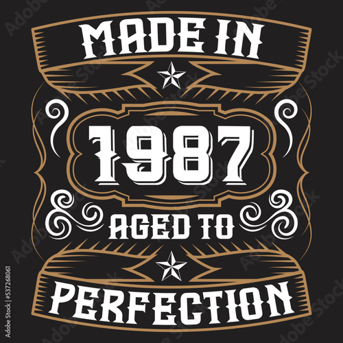 Vintage Birthday  t shirt design with Birthday elements or Hand drawn Birthday typography design
