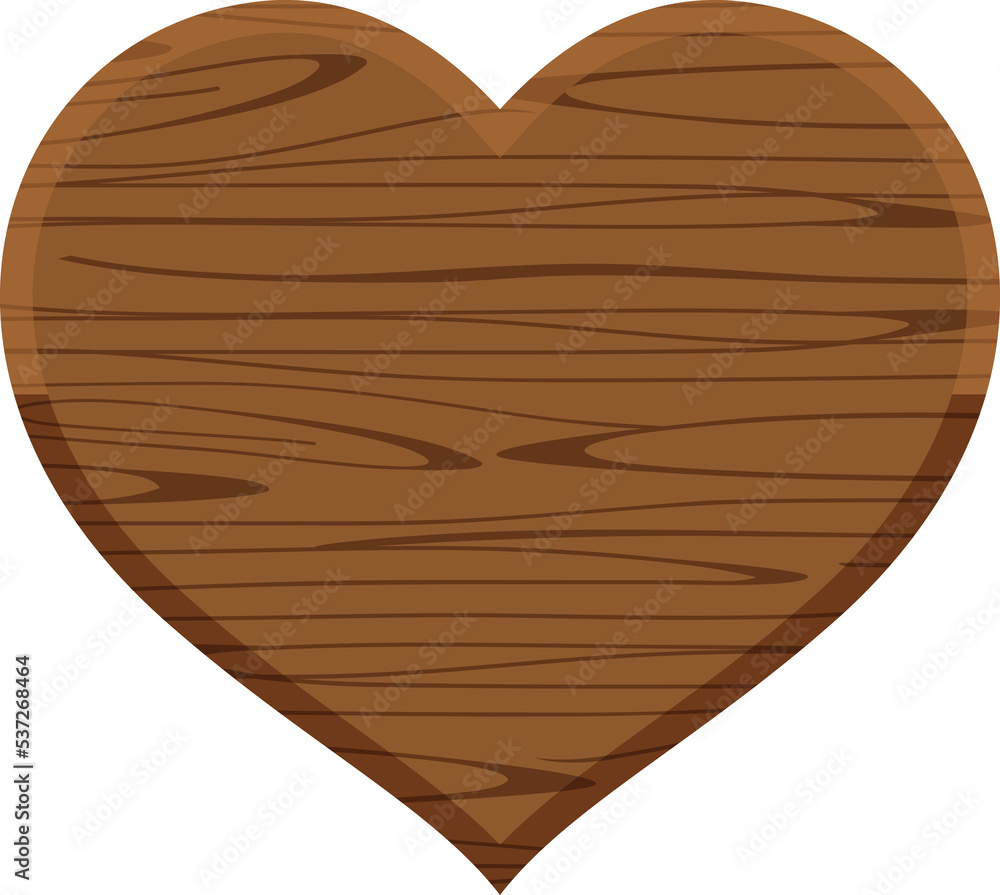 Fototapeta premium wooden board heart shape, wood plank heart shape, wooden sign