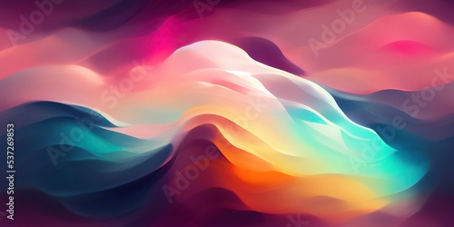 Soft liquid flow with smooth texture and vivid wavy forms