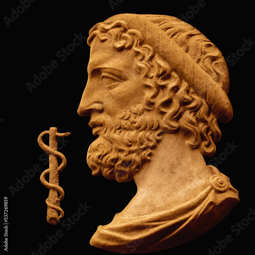Asclepius (Aesculapius) - god of treatment, the son of Apollo and Koronidy. Therapy Aesculapius learned from centaur Chiron , he also learned to resurrect the dead. photo