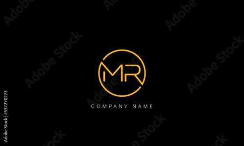 MR, RM Abstract Letters Logo Monogram