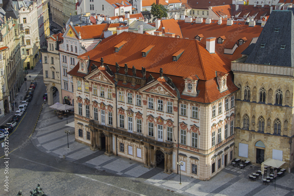 Paysage urbain de Prague, depuis la tour de l'hôtel de ville, Prague République Tchèque Paysage urbain de Prague, depuis la tour de l'hôtel de ville, Prague République Tchèque