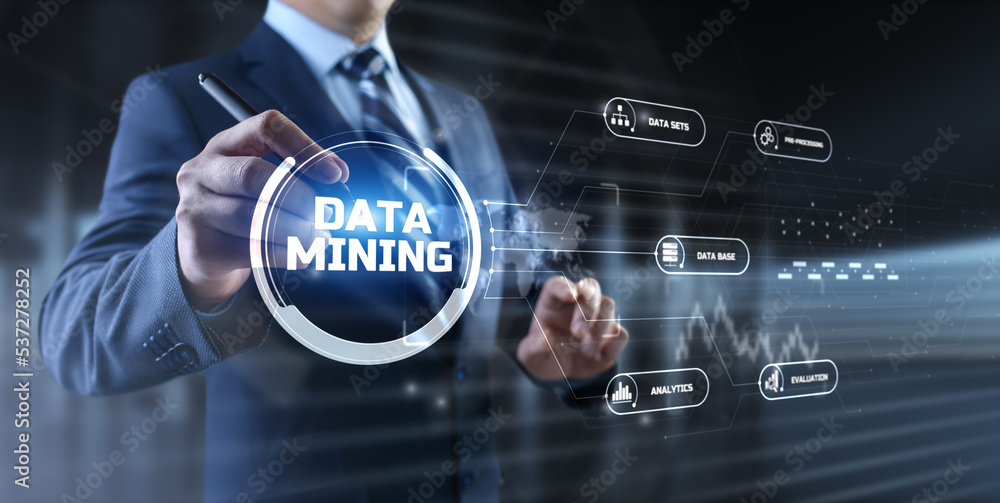 Big data information technology concept. Businessman pressing button on screen. Big data information technology concept. Businessman pressing button on screen.