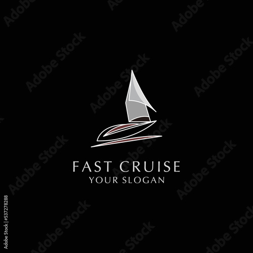 Fast cruise logo icon vector image
