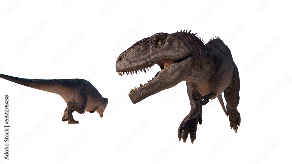 Giganotosaurus dinosaur isolated on blank background PNG Giganotosaurus dinosaur isolated on blank background PNG
