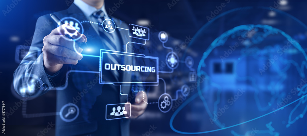 Outsourcing global recruitment human resources management concept. Outsourcing global recruitment human resources management concept.