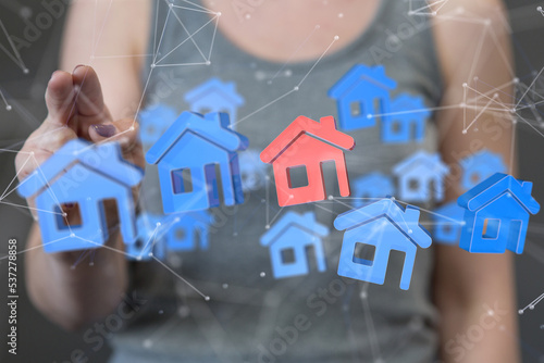 digital small house with a ...