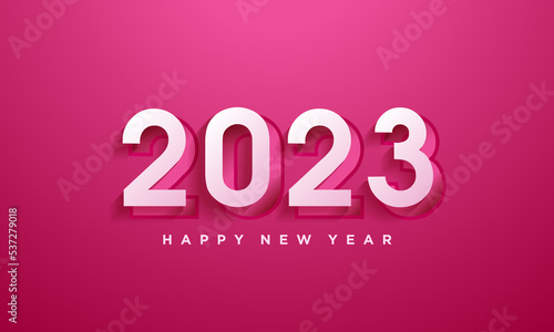 2023 on a clean red background