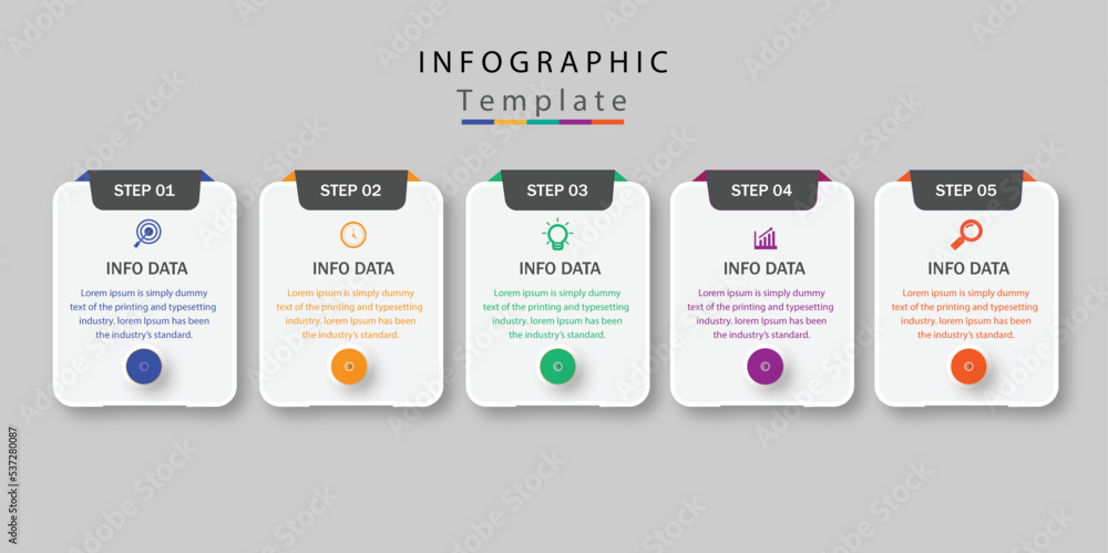 Professional template infographic with 6 steps Professional template infographic with 6 steps
