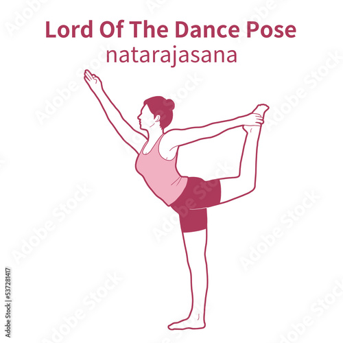 natarajasana 요가 동작 일러스트 photo