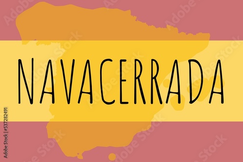 Navacerrada: Illustration mit dem Namen der spanischen Stadt Navacerrada photo