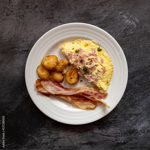 Ham and Cheese Omelette wit...