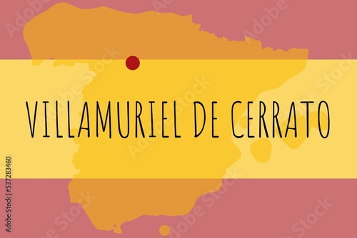 Villamuriel de Cerrato: Illustration mit dem Namen der spanischen Stadt Villamuriel de Cerrato photo