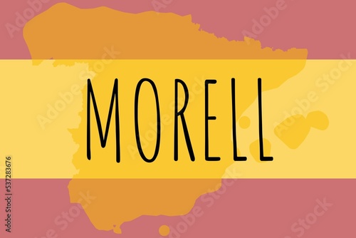 Morell: Illustration mit dem Namen der spanischen Stadt Morell photo