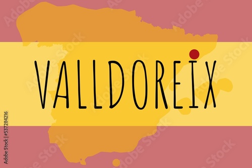 Valldoreix: Illustration mit dem Namen der spanischen Stadt Valldoreix photo