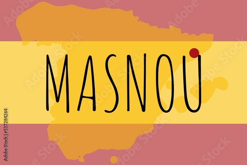 Masnou: Illustration mit dem Namen der spanischen Stadt Masnou photo