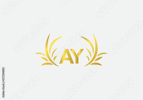 Laurel wreath leaf download logo design vector and bamboo leaf logo letter 