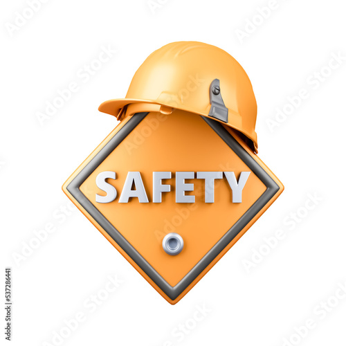 Helmet for construction icon isolated 3d render illustration