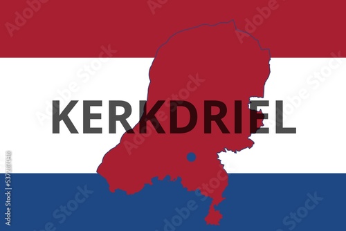 Kerkdriel: Illustration mit dem Namen der niederländischen Stadt Kerkdriel in der Provinz Gelderland photo